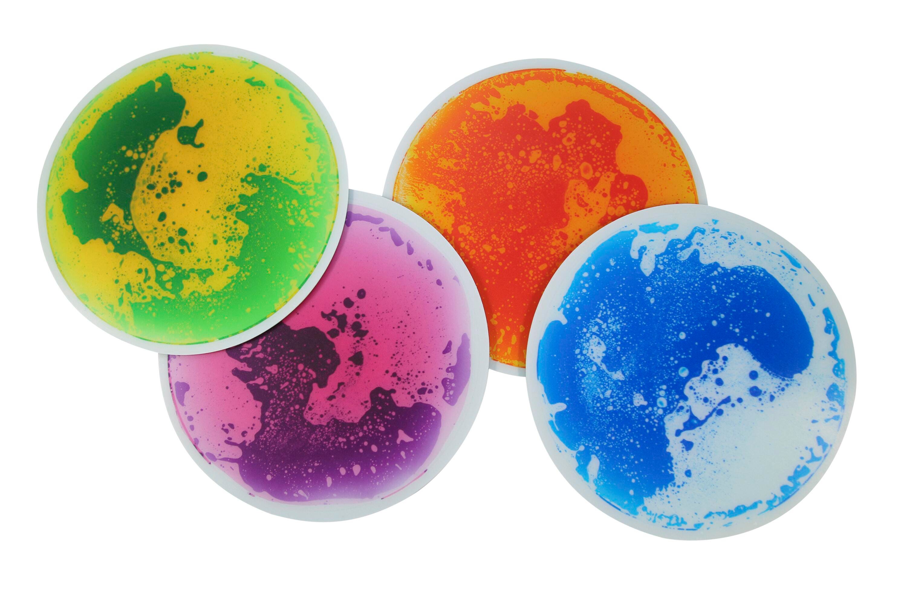 Abilitations Round Sensory Floor Tiles, 19-1/2 x 19-1/2 Inches, Set of 4 2104601